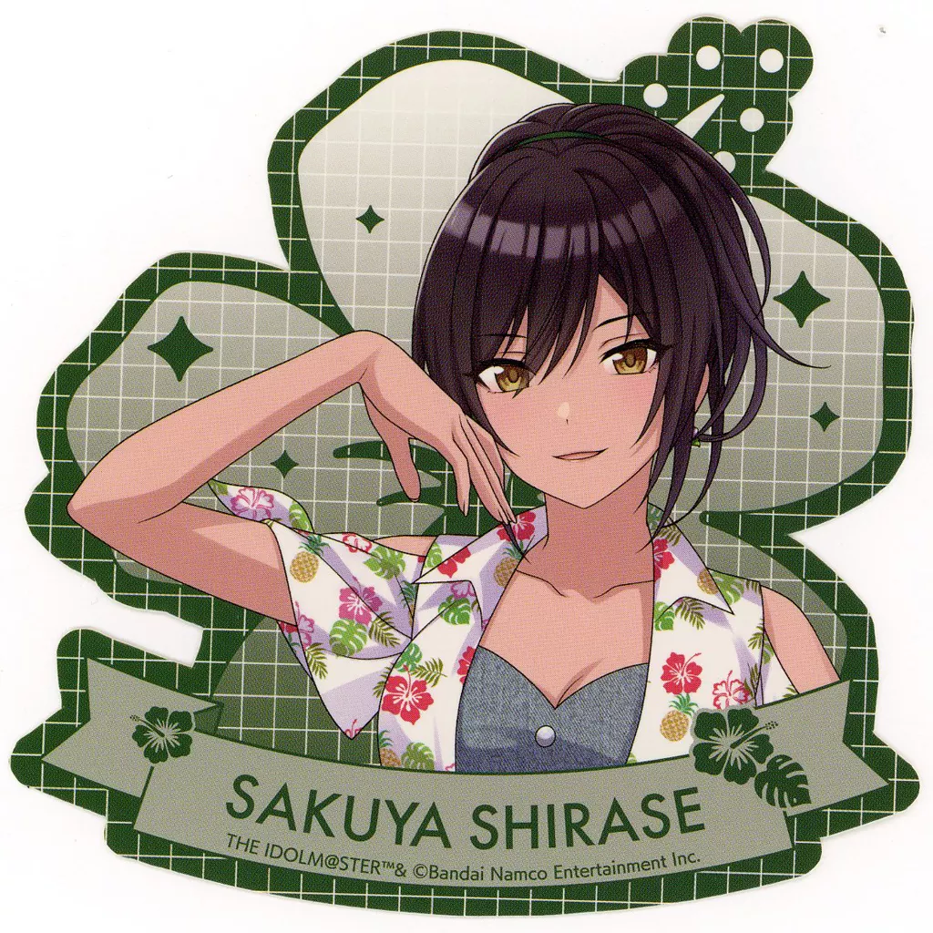 白瀬咲耶 「アイドルマスター シャイニーカラーズ×よみうりランド ダイカットステッカー B tropical style」