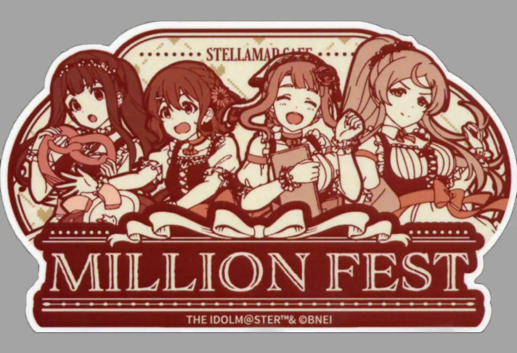 集合 「-World Wide Meal- アイドルマスター ミリオンライブ!×STELLAMAP CAFE トレーディングステッカー MILLION FEST Ver.」