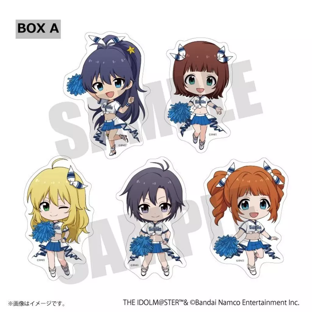 全5種セット 「セ・リーグ6球団×アイドルマスターシリーズ ミニキャラランダムステッカー BOX A」