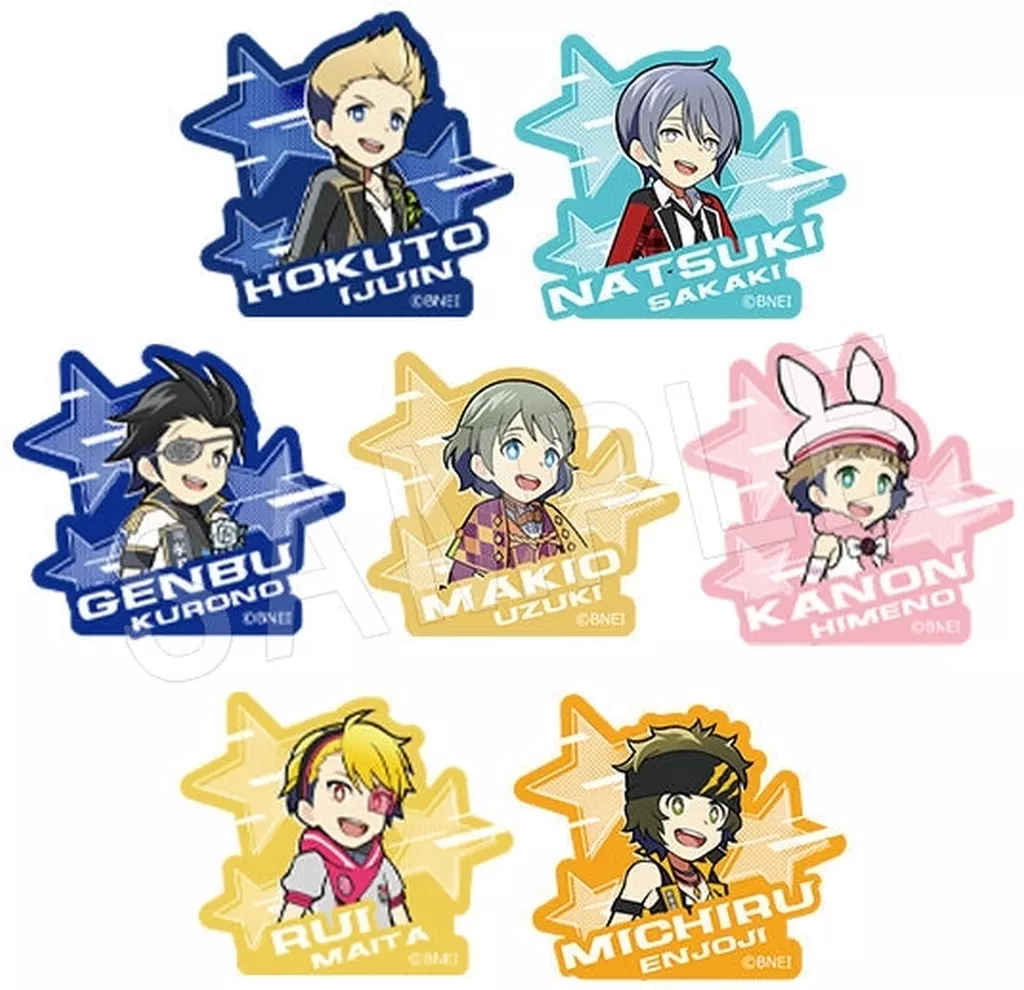 C柄 「アイドルマスター SideM フレークシール(7枚入り) ROUND1コラボver.」