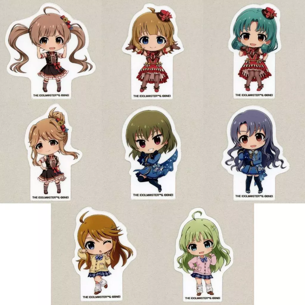 全8種セット 「アイドルマスター ミリオンライブ! STARDOM ROAD THEATER COLLABO CAFE in ORBカフェ ＆ Clove Lounge ダイカットステッカー(ちびキャラver.)」