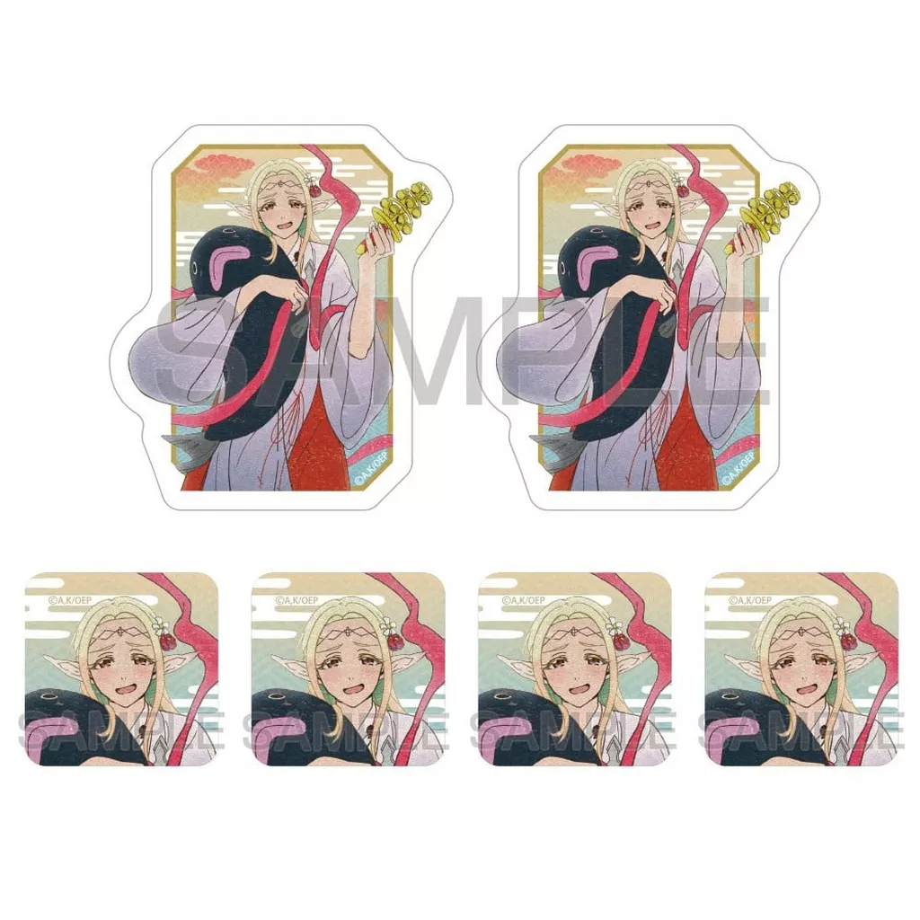 エルダ(御祭神Ver.) 描き下ろし ミニステッカー6枚セット 「江戸前エルフ」