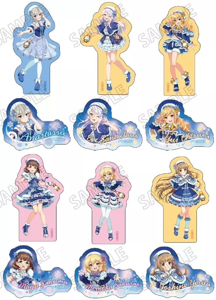 全12種セット 「アイドルマスター シンデレラガールズ 描き下ろしステッカーコレクション スノードームver.」