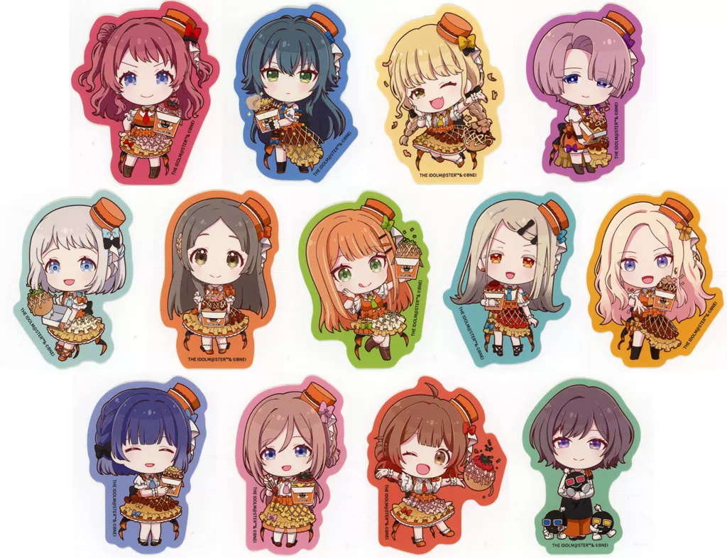 集合 ダイカットステッカーセット 「学園アイドルマスター×ばくだん焼本舗 第2弾」