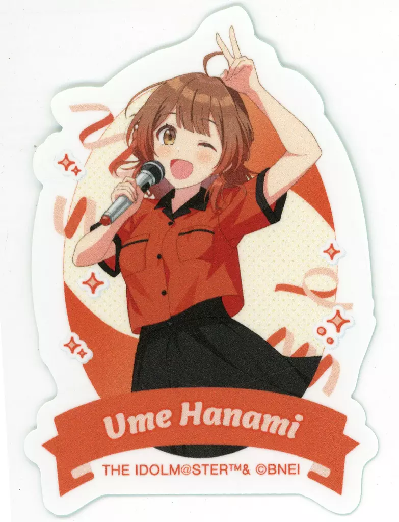 花海佑芽 「学園アイドルマスター×ROUND1 描き下ろし ボウリングシャツver. トレーディングダイカットステッカー」