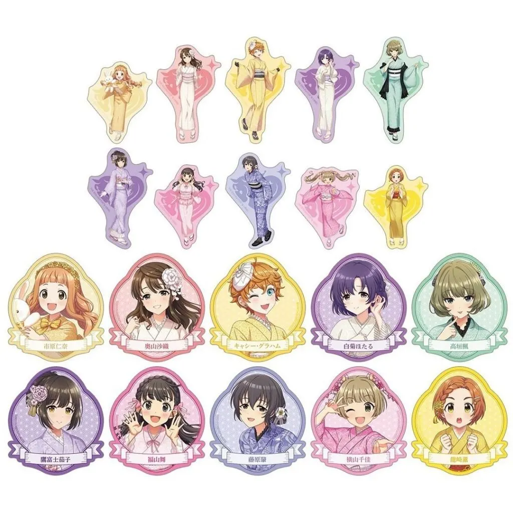 全20種セット 「アイドルマスター シンデレラガールズ POP UP STREET in 奥山おまいりまち・浅草西参道 描き下ろし レース着物ver. トレーディングダイカットステッカー」