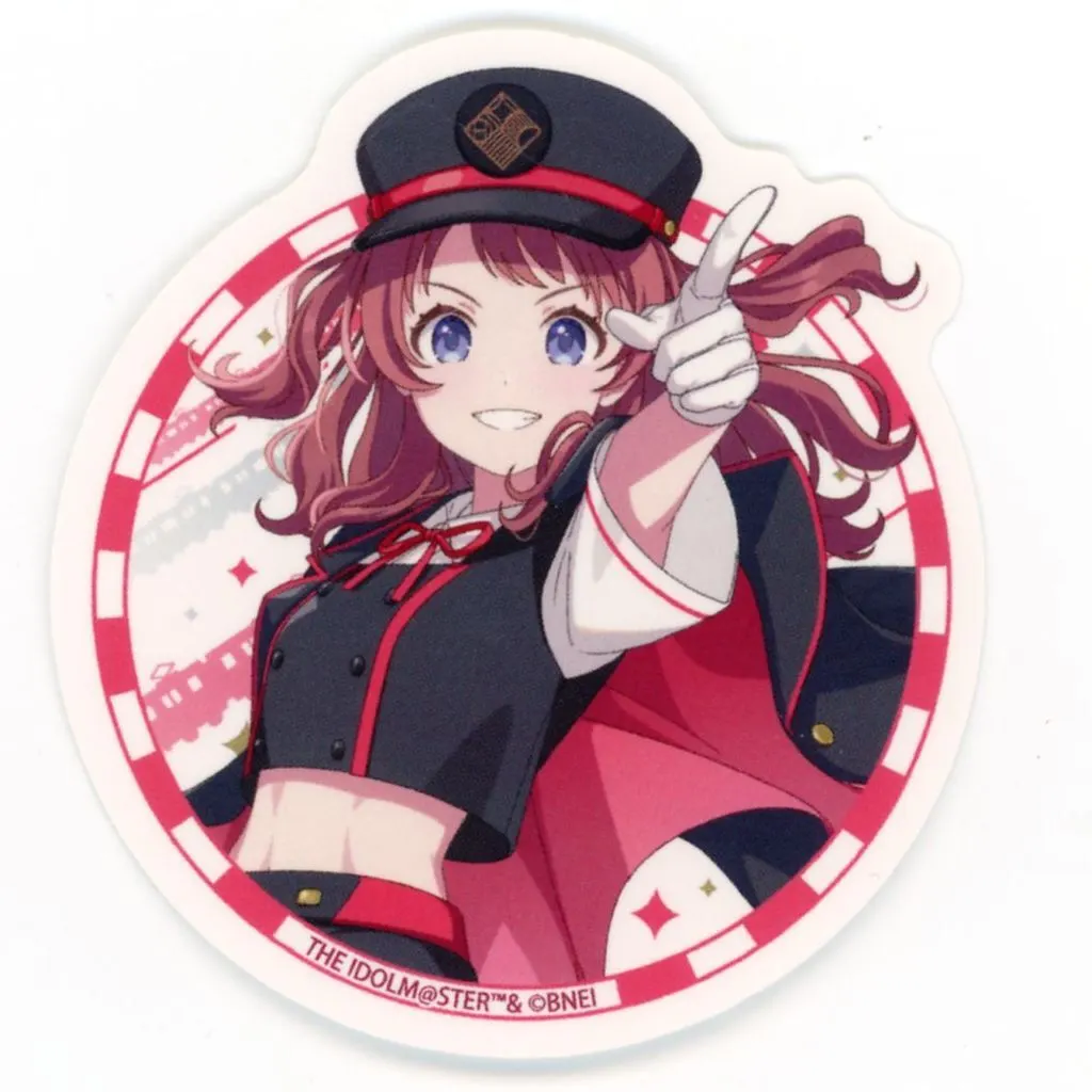25.花海咲季 駅員風衣装ver.(描き下ろしイラスト) ダイカットステッカー 「学園アイドルマスター HATSUBOSHI GAKUEN Terminal in 東京キャラクターストリート いちばんプラザ」