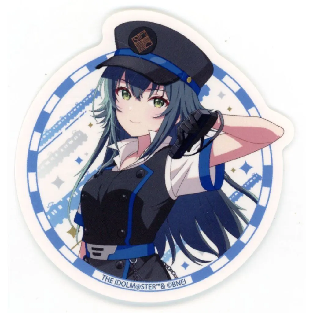 26.月村手毬 駅員風衣装ver.(描き下ろしイラスト) ダイカットステッカー 「学園アイドルマスター HATSUBOSHI GAKUEN Terminal in 東京キャラクターストリート いちばんプラザ」