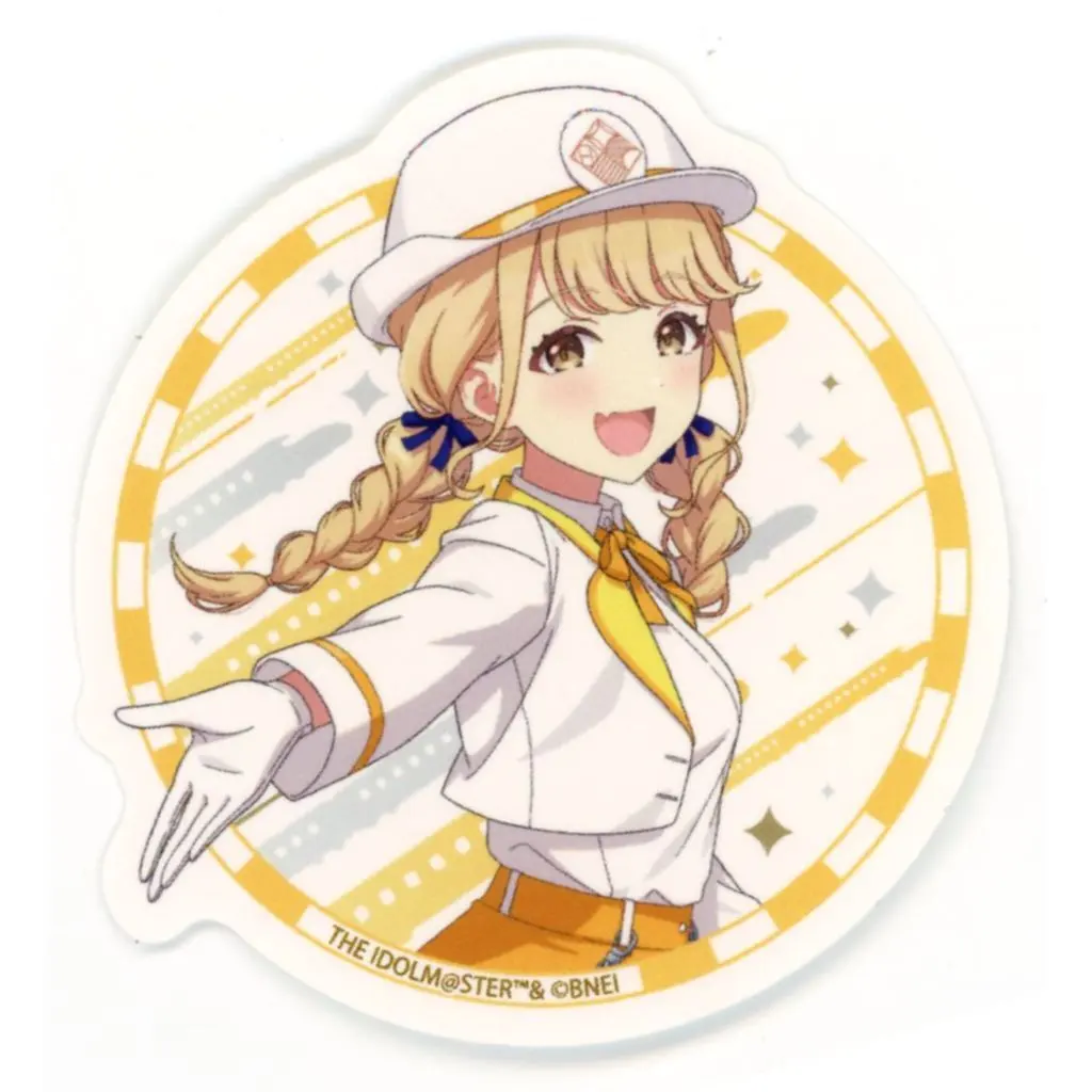 27.藤田ことね 駅員風衣装ver.(描き下ろしイラスト) ダイカットステッカー 「学園アイドルマスター HATSUBOSHI GAKUEN Terminal in 東京キャラクターストリート いちばんプラザ」