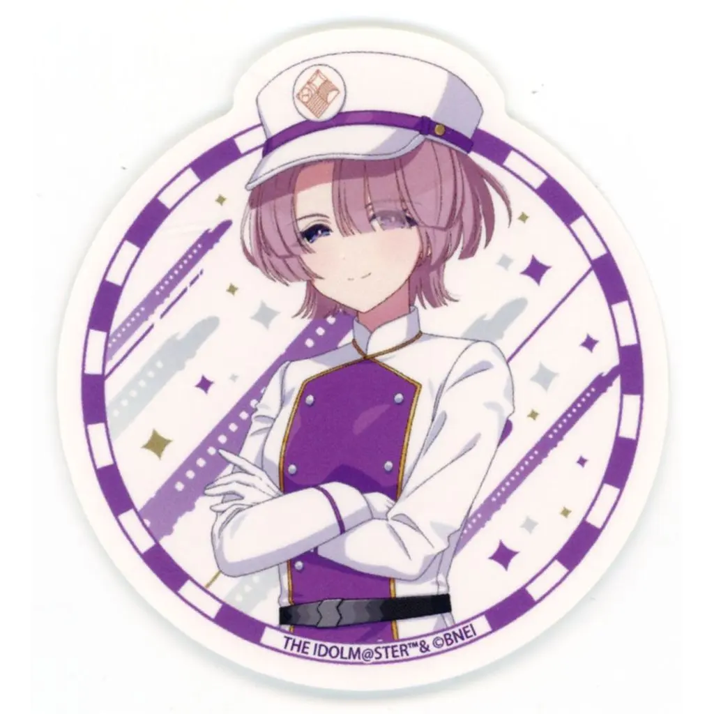 29.有村麻央 駅員風衣装ver.(描き下ろしイラスト) ダイカットステッカー 「学園アイドルマスター HATSUBOSHI GAKUEN Terminal in 東京キャラクターストリート いちばんプラザ」