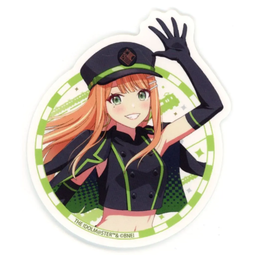 32.紫雲清夏 駅員風衣装ver.(描き下ろしイラスト) ダイカットステッカー 「学園アイドルマスター HATSUBOSHI GAKUEN Terminal in 東京キャラクターストリート いちばんプラザ」