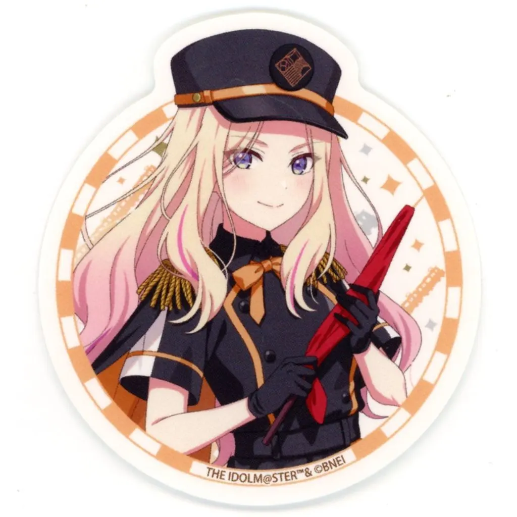 34.十王星南 駅員風衣装ver.(描き下ろしイラスト) ダイカットステッカー 「学園アイドルマスター HATSUBOSHI GAKUEN Terminal in 東京キャラクターストリート いちばんプラザ」