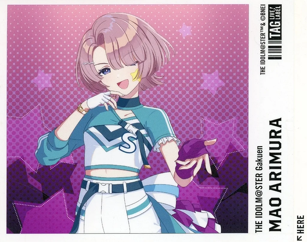 [単品] 有村麻央 ステッカー 「学園アイドルマスター×TAG-LIVE! ポップアップストア in アニメイト秋葉原1号館 オリジナルラベル缶」 同梱品