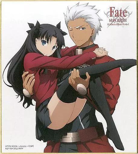 駿河屋 -<中古>遠坂凛＆アーチャー 複製色紙 「Fate/stay night