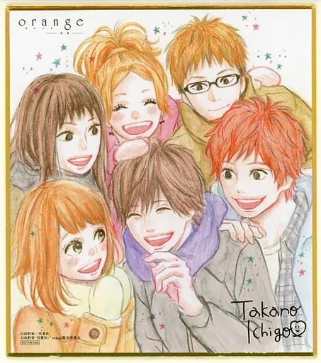 紙製品(キャラクター)　集合 描き下ろしイラスト＆複製サイン入りミニ色紙 「orange -未来-」 ムビチケカード劇場購入特典
