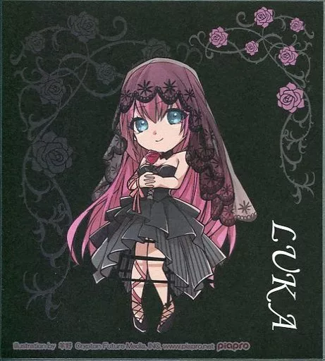 馬*読様 巡音ルカ ヴァンパイアフェス ミニ色紙 駿河屋 -<中古>巡音ルカ(SDver.) 「渋谷マルイ×VOCALOID 初音ミク