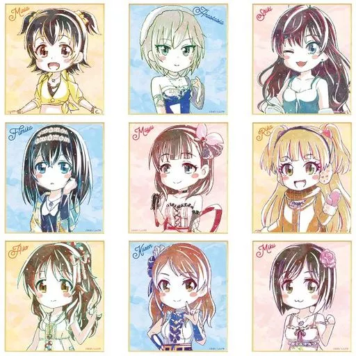 全9種セット 「アイドルマスター シンデレラガールズ劇場 トレーディング Ani-Art ミニ色紙 Ver.B」
