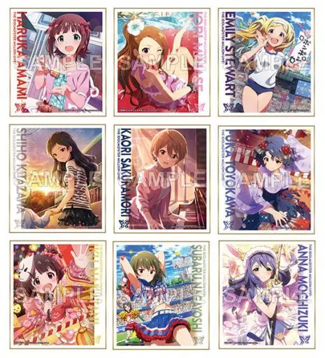 全9種セット 「アイドルマスター ミリオンライブ! トレーディングミニ色紙 A」