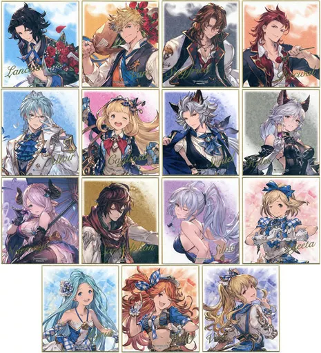 全15種セット 「GRANBLUE FANTASY-グランブルーファンタジー- ビジュアル色紙コレクション」 アニメイト限定