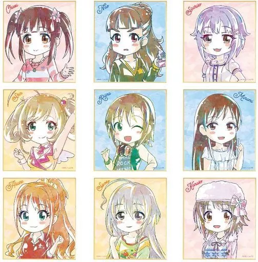 全9種セット 「アイドルマスター シンデレラガールズ劇場 トレーディング Ani-Art ミニ色紙 ver.C」