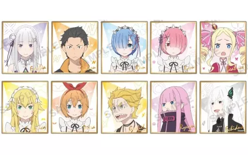 Re:ゼロから始める異世界生活 ミニ色紙 2枚セット 駿河屋 -<中古>全10種セット 「Re：ゼロから始める異世界生活
