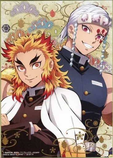 【激レア】鬼滅の刃　煉獄杏寿郎 ＆ 宇髄天元　色紙 鬼滅の刃 ミニ屏風色紙コレクション 煉獄杏寿郎 宇髄天元 - メルカリ