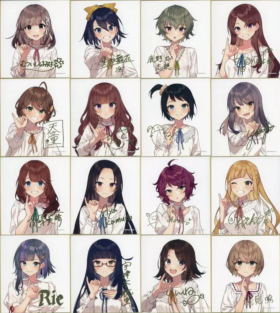 紙製品 日名倉莉子 キャラクター複製サイン入りシソ先生描き