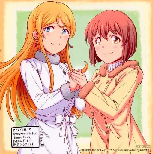 篠宮可憐＆萩原雪歩 複製ミニ色紙 「コミックス アイドルマスター ミリオンライブ! Blooming Clover 第15巻」 アニメイト購入特典