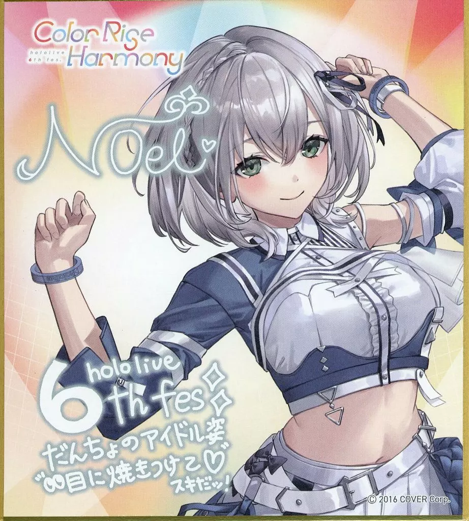 白銀ノエル 「バーチャルYouTuber ホロライブ hololive 6th fes. Color Rise Harmony ランダムメッセージ色紙 hololive STAGE1」