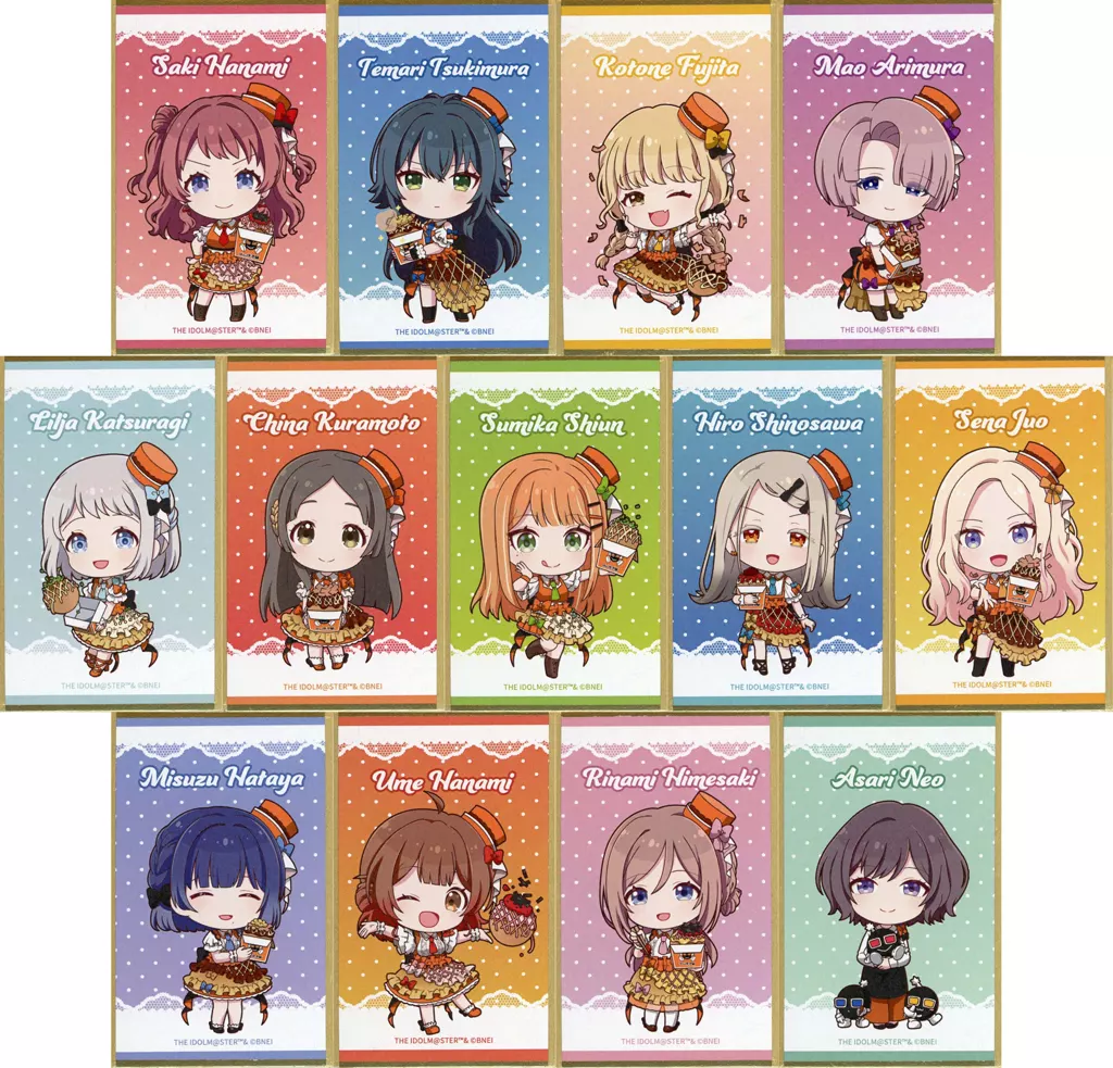 全13種セット 「学園アイドルマスター×ばくだん焼本舗 第2弾 トレーディング色紙カード」