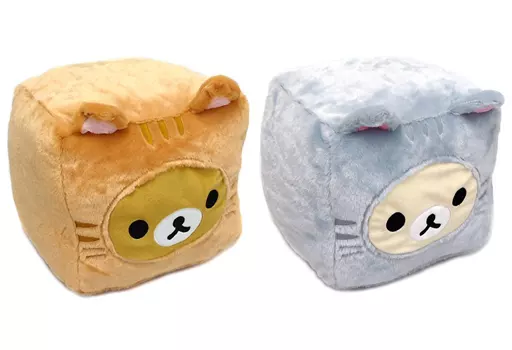 駿河屋 -<中古>全2種セット のんびりネコ キューブクッションXL 