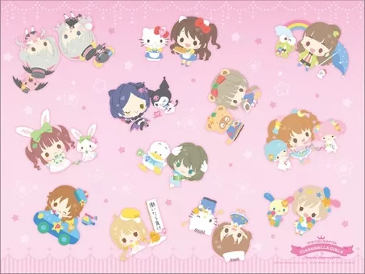 A.集合 ビッグクッション 「アイドルマスター シンデレラガールズ×サンリオキャラクターズ」
