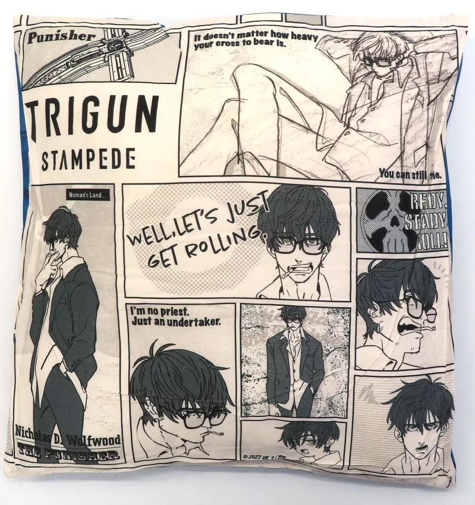 クッション・本体　ニコラス・D・ウルフウッド 選べる!デザインクッション 「くじ引き堂 TRIGUN STAMPEDE 6000000$$くじ」 S-1-2賞