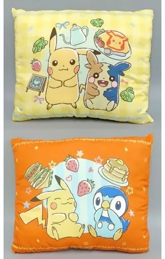 クッション・本体　全2種セット プリントクッション「Cafe Art」 「ポケットモンスター」