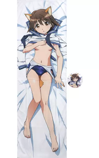 環古達調 美少女アニメ クッションカバー タペストリー ネグリジェ版 新品 駿河屋 -【アダルト】<中古>[特典付き] 宮藤芳佳 描き下ろし抱き