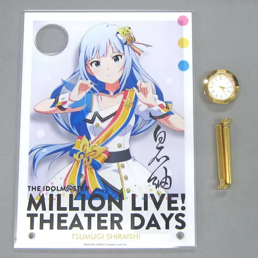 白石紬(サイン入りver.) 時計付アクリルアート ヌーベル・トリコロールver. 「THE IDOLM＠STER MILLION LIVE! THEATER DAYS 1st anniversary in AKIHABARA」