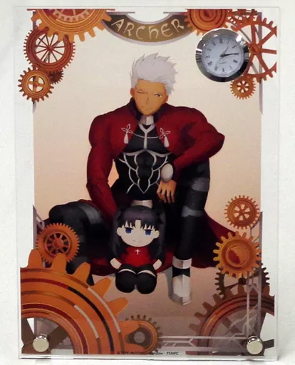 アーチャー＆ぬいぐるみ遠坂凛 時計付きアクリルプレート 「劇場版 Fate/stay night[Heaven’s Feel] II.lost butterfly×マルイ」