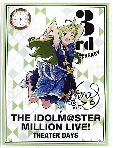 島原エレナ 時計付アクリルアート インフィニット・スカイver. 「アイドルマスター ミリオンライブ! シアターデイズ 3周年記念ショップ in アニメイト」 受注生産限定