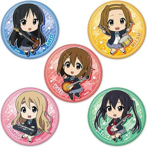 けいおん! トレーディング缶バッジ 全5種セット 駿河屋 -<中古>全5種セット 「けいおん! トレーディング缶バッジ