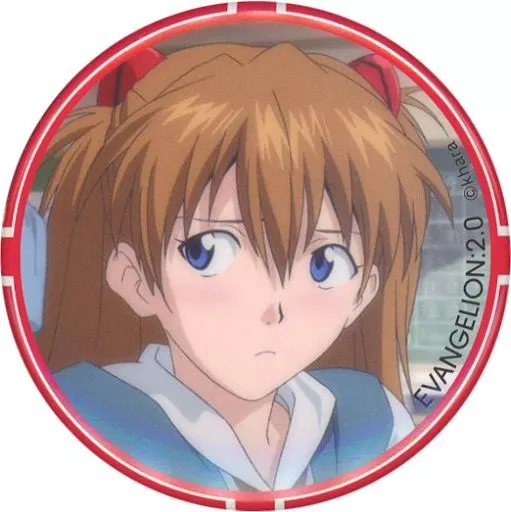 ヱヴァンゲリヲン 缶バッジ 式波・アスカ・ラングレー 駿河屋 -<中古>式波・アスカ・ラングレー(制服) 「新世紀