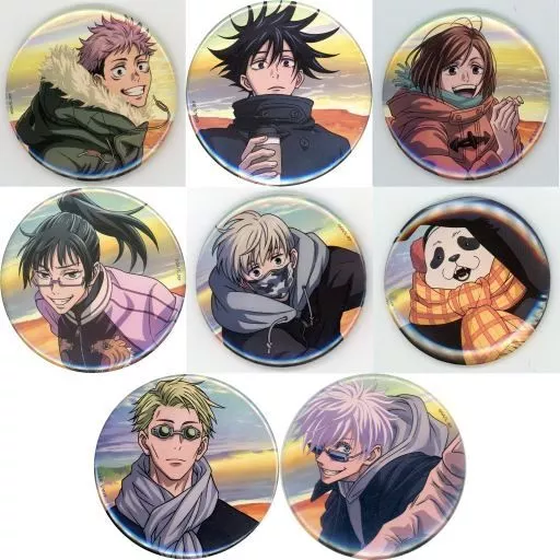 バッジ・ピンズ　全8種セット 「アニメ 呪術廻戦展 後期 『京都姉妹校交流会』『起首雷同』編 トレーディング缶バッジ」 駿河屋 -<中古>全8種セット 「アニメ 呪術廻戦展 後期 『京都