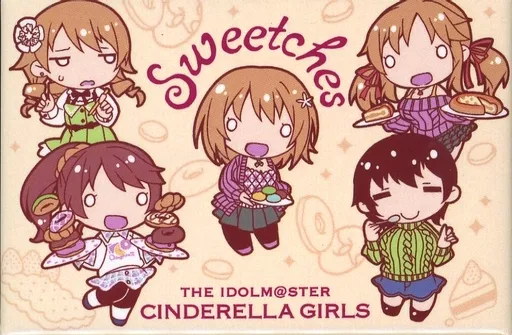 Sweetches 長方形缶バッジ 「アイドルマスター シンデレラガールズ ちまドル Sweetchesセット」 会場限定 購入特典