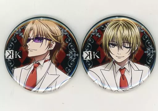 正式的 駿河屋 FAN 「K 缶バッジ2個セット -<中古>草薙出雲＆十束多々良 ピンズ・ピンバッジ・缶バッジ