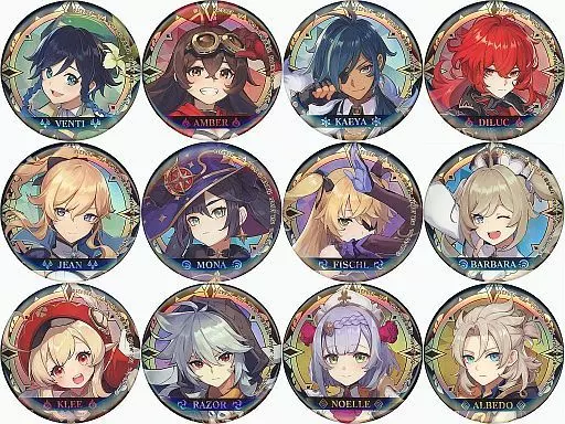 原神 ホログラム缶バッジ（～モンド城～）のセット 駿河屋 -<中古>全12種セット ホログラム缶バッジ～モンド城～ 「原神