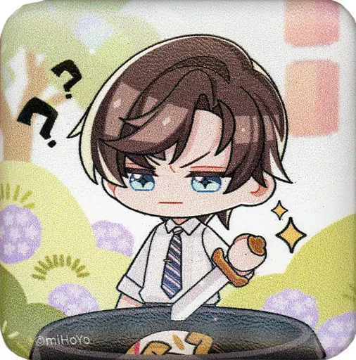 駿河屋 -<中古>左京静真 清夏同遊シリーズ デフォルメスクエア缶バッジ