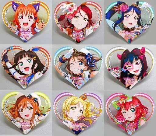 ラブライブ　Aqours ラメアクリルバッジコレクション アパレル: ラブライブ！ スクールアイドルフェスティバル ALL STARS