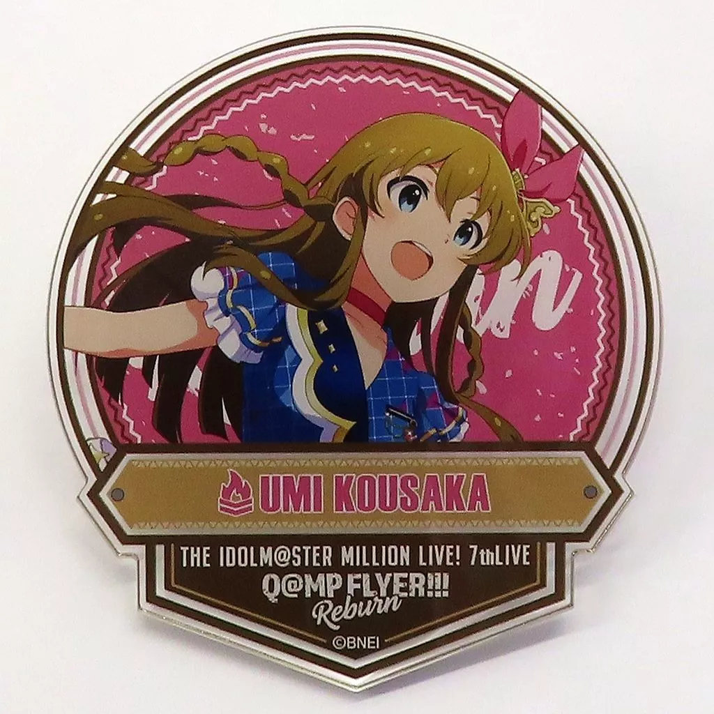 高坂海美(7thLIVE Reburn Ver.) 公式プロデュースバッジ 「THE IDOLM＠STER MILLION LIVE! 7thLIVE Q＠MP FLYER!!! Reburn」