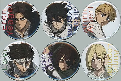 全6種セット　進撃の巨人　汎用版権　MAPPA 10th 駿河屋 -<中古>全6種セット 「進撃の巨人 The Final Season 缶バッジ