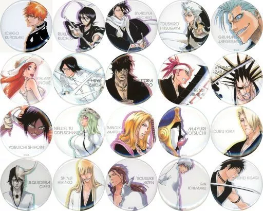 バッジ・ピンズ　全20種セット 「BLEACH生誕20周年記念原画展 BLEACH EX. オリジナル缶バッジコレクション」