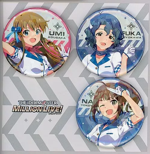 高坂海美＆豊川風花＆横山奈緒 ホロ缶バッジ3個セット Sofmap Ver. 「アイドルマスター ミリオンライブ!×ソフマップ POP UP SHOP」